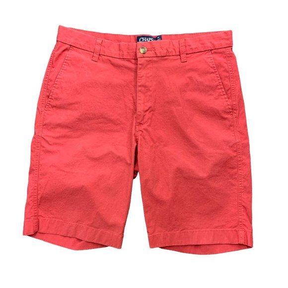 Chaps Other - CHAPS 33 Red Shorts Flat Front Stretch 9.5 Inseam